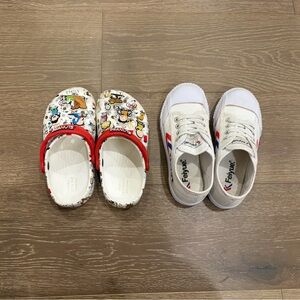 CROCS PEANUTS Kids Sandals and Feiyue Sneaker